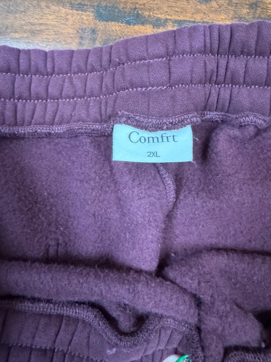 Comfrt Clothing Matching Set, 2XL, Burgundy Hoodie and Wide Leg Sweatpants Coord - Picture 11 of 11